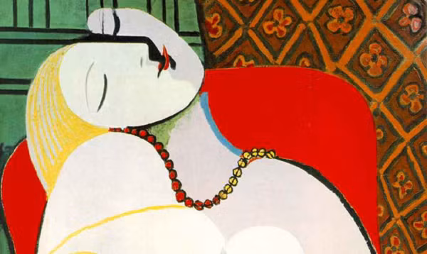 Bức tranh Le Rêve (Dream) được Picasso hoàn thành vào năm 1932 bằng chất liệu sơn dầu, thể hiện hình ảnh Marie – Therese Walter – một trong những người tình của ông, là nàng thơ của ông – đang ngủ trên ghế bành với gương mặt ngây thơ, bình thản, bộ ngực căng đầy khêu gợi.