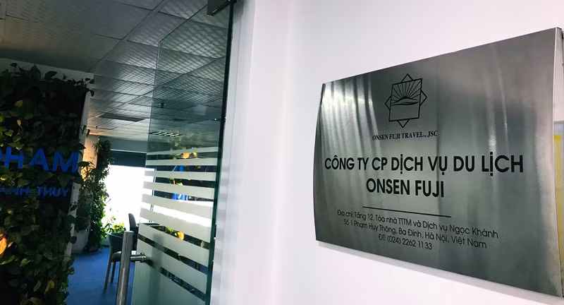 Văn phòng Công ty CP dịch vụ du lịch Onsen Fuji tại Hà Nội.