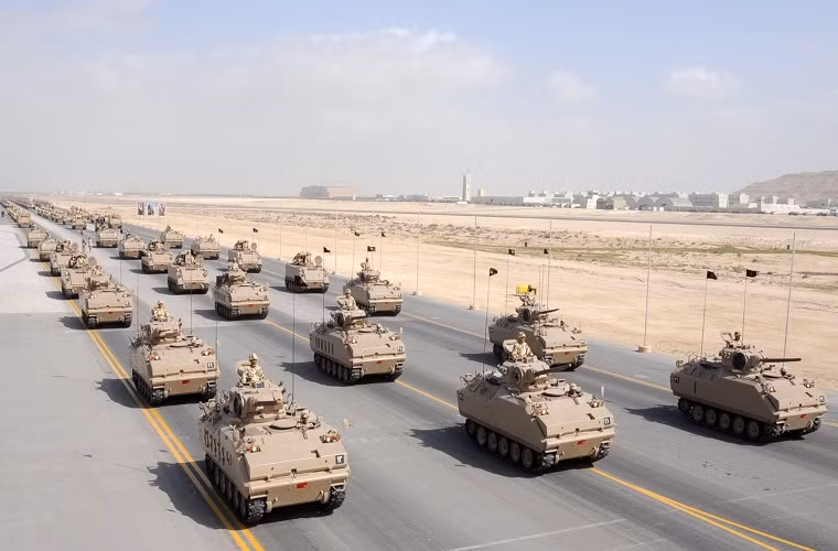 Theo thống kê của Global Fire Power trong năm 2018, Bahrain có tiềm lực đứng thứ 97 trên thế giới và đứng thứ 13 trên tổng số 15 quốc gia Trung Đông. Ngân sách quốc phòng hàng năm của Bahrain ước tính vào khoảng 739 triệu USD (tính tới đầu năm 2018). Nguồn ảnh: Reddit.