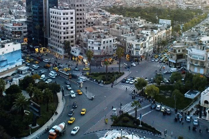 Một ngã tư lớn ở Damascus.