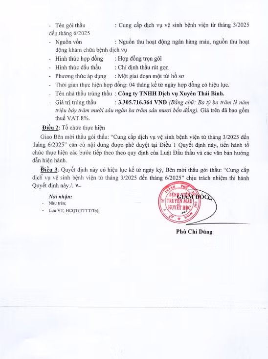 TP HCM: Cty Xuyên Thái Bình được chỉ định 4 gói thầu tại BV Truyền máu huyết học - Hình 2 TP HCM: Cty Xuyen Thai Binh duoc chi dinh 4 goi thau tai BV Truyen mau huyet hoc-Hinh-2
