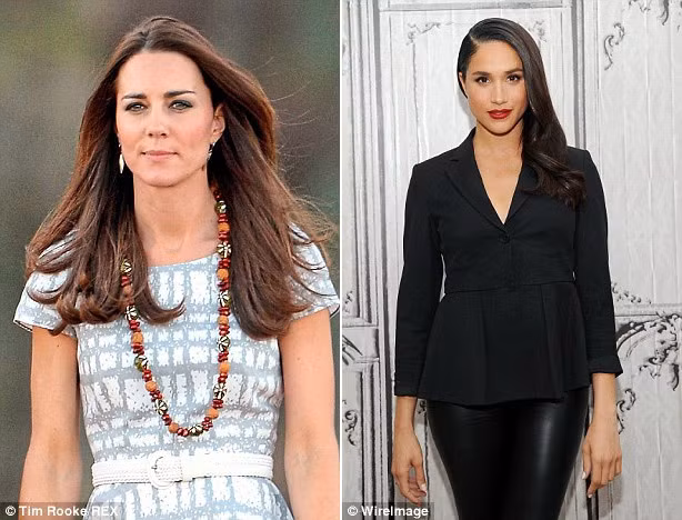 Tình cảm giữa Meghan và gia đình hoàng gia ngày càng khăng khít khi mới đây lần đầu tiên Hoàng tử Harry đưa cô tới giới thiệu riêng với chị dâu Kate Middleton và cháu gái công chúa Charlotte trong chuyến thăm Cung điện Kensington. (Ảnh: WireImage, REX)