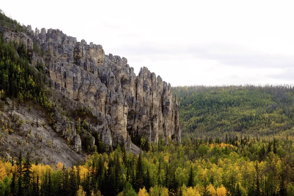 Khi đến vườn quốc gia Lenskie Stolby ở Yakutia, Nga (ảnh), chắc hẳn bạn sẽ cảm giác như đang lạc vào Rừng Đá của Trung Quốc. Đây là một trong những di sản thế giới do tổ chức UNESCO công nhận. Các khối đá trong công viên được hình thành từ cách đây 540 đến 560 triệu năm.