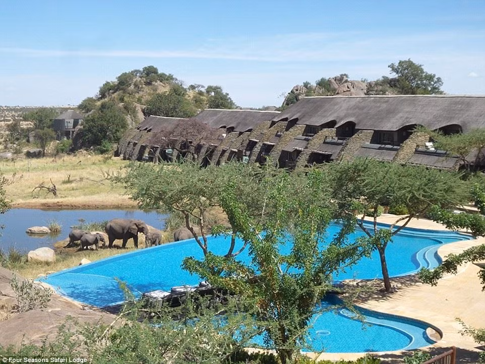 Một góc nhỏ của khu nghỉ dưỡng Four Seassons Safari Lodge. Đám cưới của cặp đôi này diễn ra trong năm ngày.