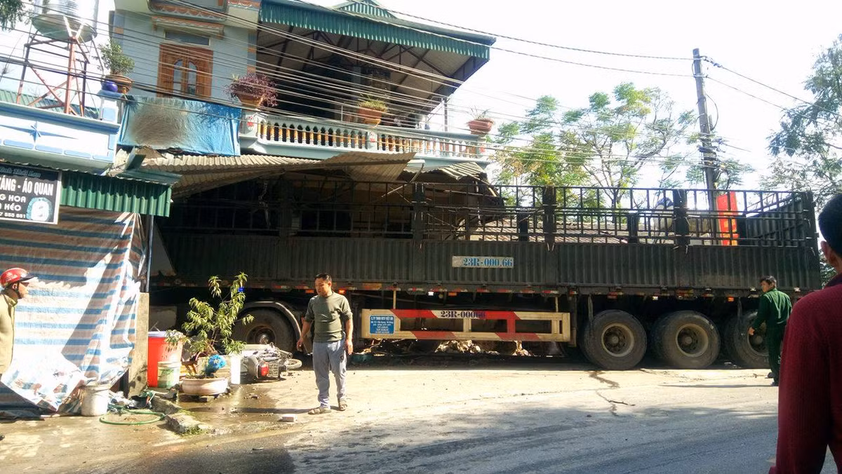 Hiện trường vụ tai nạn.
