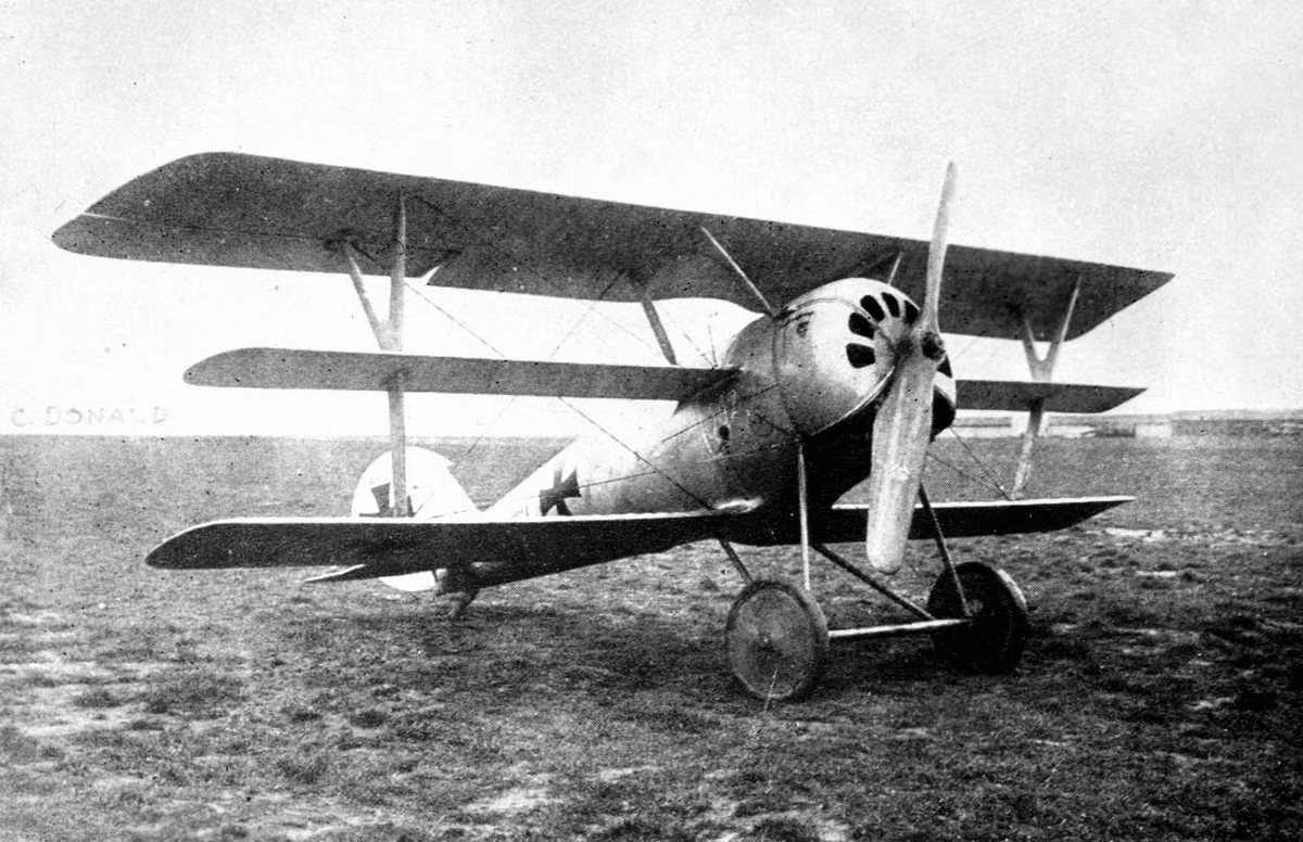 Cận cảnh máy bay chiến đấu một chỗ ngồi Pfalz Dr.I của Đức năm 1918.