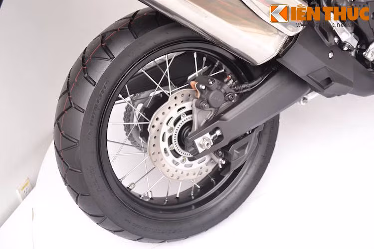 Phanh sau cũng có dạng đĩa hình sóng, đường kính 256 mm nhỏ hơn và chỉ sử dụng heo 2 pis. Được trang bị ABS cho cả 2 bánh nhưng chỉ có bánh sau của Africa Twin mới có khả năng ngắt ABS.