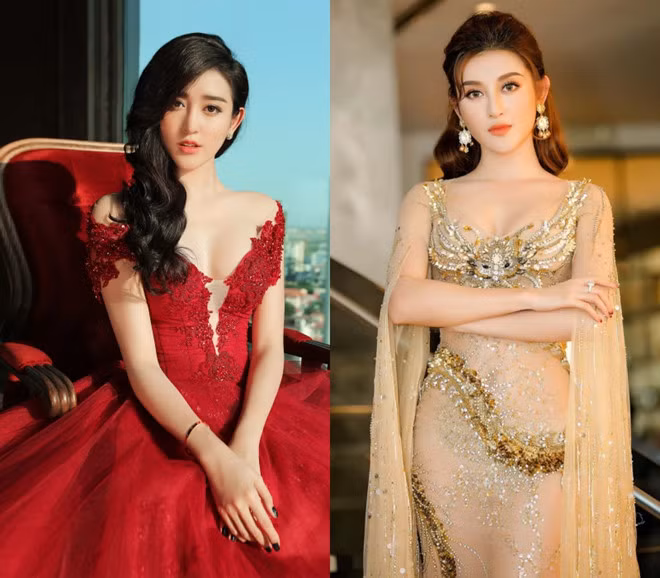 Huyền My cũng gặp rắc rối với gượng mặt được chỉnh sửa không thể nhọn hơn. Ảnh: NVCC.
