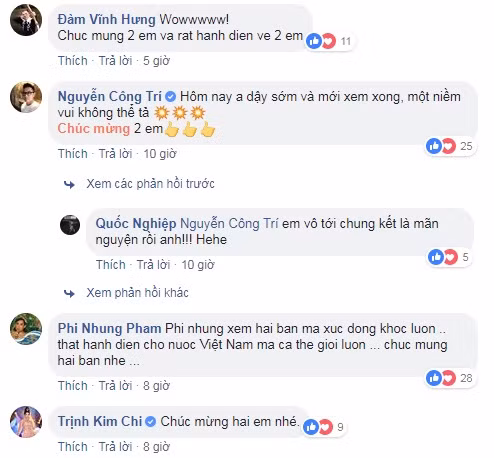 Sao Việt chúc mừng Quốc Cơ - Quốc Nghiệp.