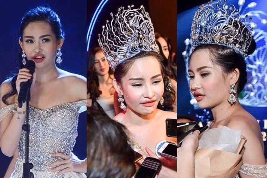 Vương miện Hoa hậu Đại dương 2017 vẫn chưa bị tước theo yêu cầu của Bộ Văn hóa - Thể thao và Du lịch dù được cho rằng phạm luật (ảnh:LDO).