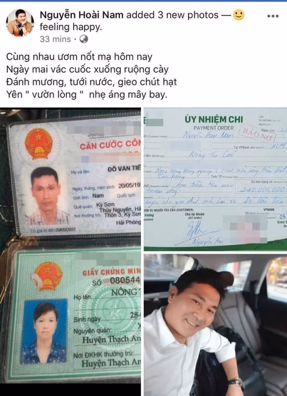 Hành động của doanh nhân Nguyễn Hoài Nam nhận được sự nể phục của dư luận.