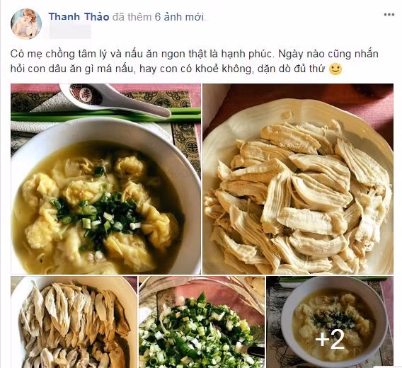 Trước đó, Thanh Thảo từng khoe các món ngon mẹ chồng nấu cho mình.