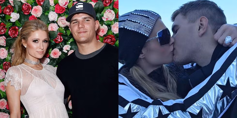 Paris Hilton: “Tiểu thư nhà giàu” của Hollywood xác nhận đính hôn tài tử điện ảnh Chris Zylka trên Instagram hồi đầu tháng 1, sau 8 năm quen biết và 2 năm hẹn hò. Trong bức ảnh ngôi sao Simple Life chụp cùng Zylka trên đỉnh núi ở Aspen, Colorado (Mỹ), người hâm mộ choáng váng khi Hilton đeo chiếc nhẫn kim cương lên đến 20 carat và có giá khoảng 2 triệu USD. Món trang sức hình quả lê đánh dấu cuộc hôn nhân thứ ba của Hilton, sau khi ly hôn Jason Shaw năm 2003 và Paris Latsis năm 2005.