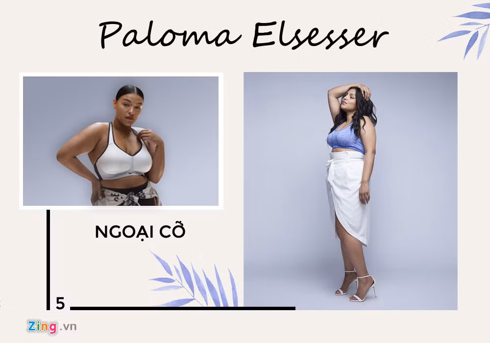 Paloma Elsesser là người mẫu ngoại cỡ, từng tham gia chiến dịch quảng cáo của Nike. Cá tính mạnh mẽ của 9X toát lên từ cơ thể và cả phong cách thời trang của cô.