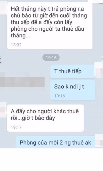 Đăng kèm loạt ảnh tố cô bạn cùng phòng "ky bo nhất thế kỷ", chủ nhân của loạt ảnh còn chia sẻ thêm một số ảnh chụp tin nhắn giữa hai người để cho thấy cô nàng đã chuyển đi là người "xấu tính", khó chịu và đã gây ra phiền phức cho người ở lại như thế nào. Theo lời kể của cô gái, 2 nữ sinh sau một thời gian ở chung đã xảy ra xích mích, một trong hai người đã quyết định chuyển đi nhưng lại trực tiếp báo với chủ nhà việc mình trả phòng, không thuê nữa.