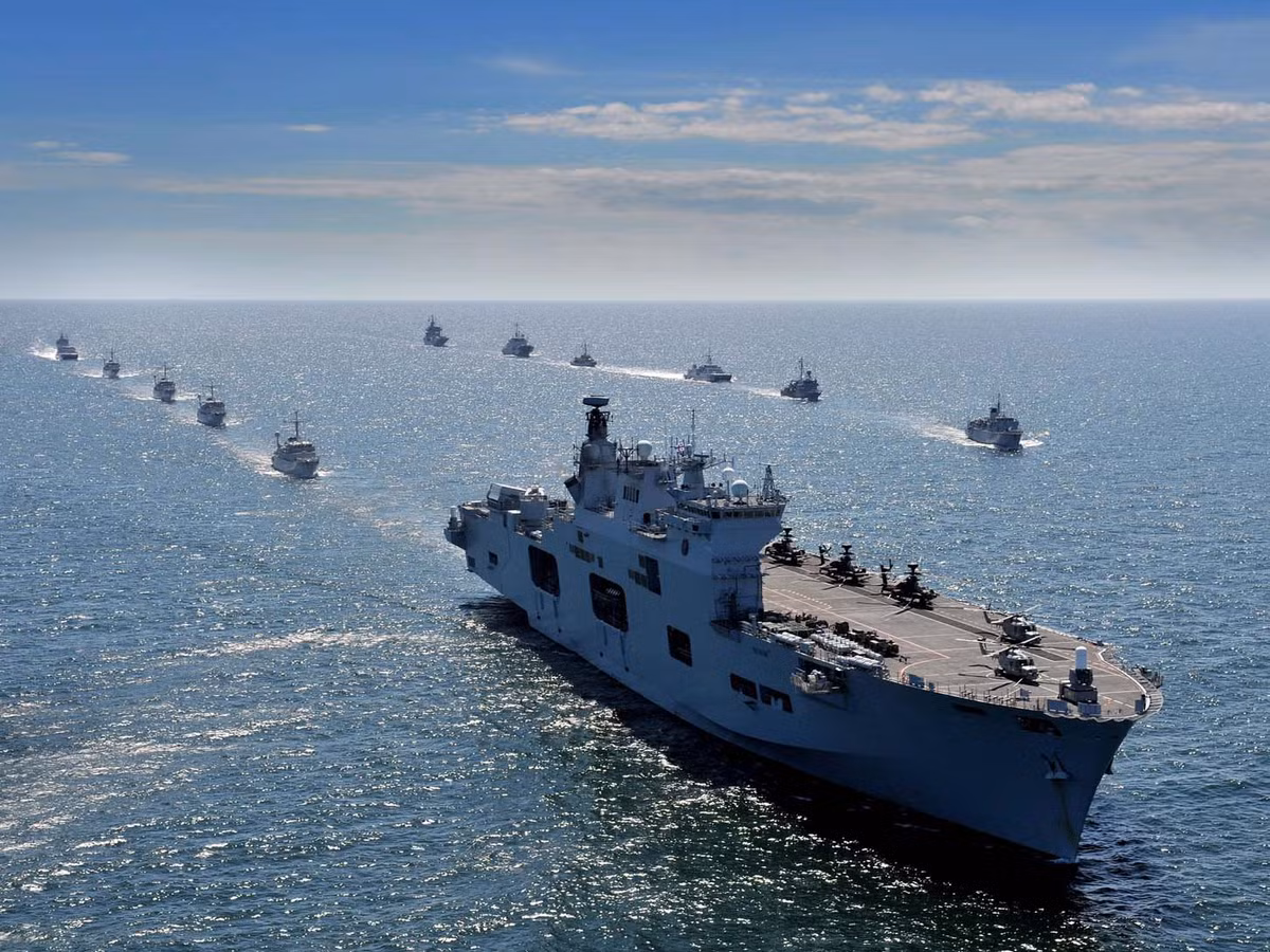 Đây là lần đầu tiên cuộc tập trận mang tên Baltic Protector được tổ chức. Cuộc tập trận chỉ dành riêng cho các nước thành viên của JEF - Lực lượng Viễn chinh Anh dẫn đầu tham gia. Nguồn ảnh: Royalnavy.