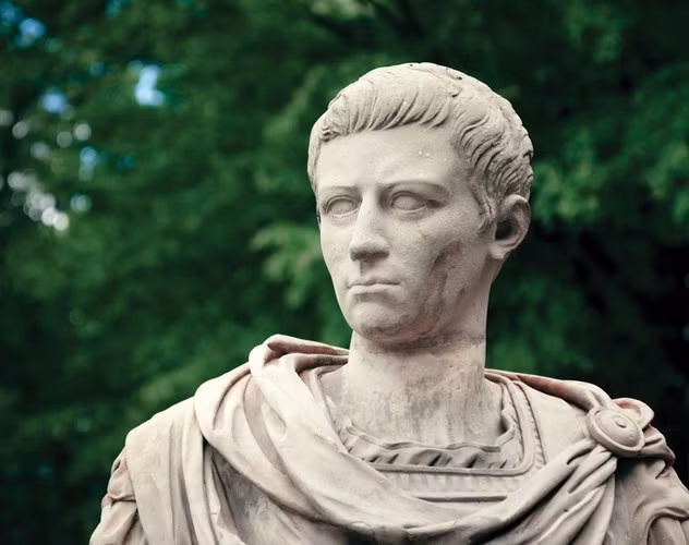 Caligula đăng cơ lên ngôi hoàng đế khi 25 tuổi. Là bậc đế vương, Caligula chìm đắm trong cuộc sống xa hoa, các bữa tiệc linh đình, phù phiếm.