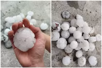 Mưa đá bất ngờ tại Hà Nội và Phú Thọ 
