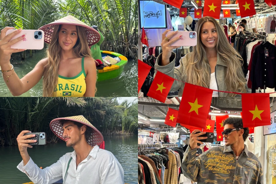 Cặp đôi ngoại quốc viral vì loạt ảnh check-in ở Việt Nam