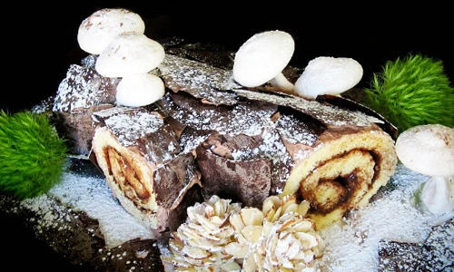 Trổ tài làm bánh khúc cây nấm tuyệt đẹp cho mùa Noel